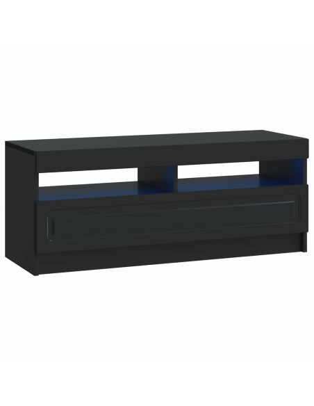 Mobile TV LED a 5 pezzi Nero Legno ingegnerizzato