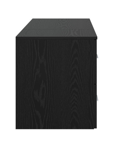 Set di mobili per il bagno 2 pz Rovere Nero