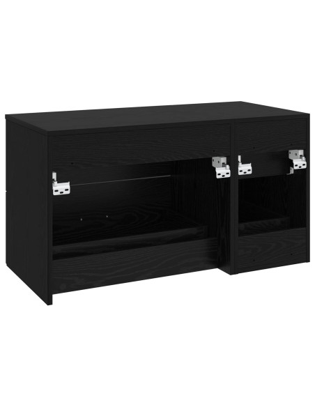 Set di mobili per il bagno 2 pz Rovere Nero