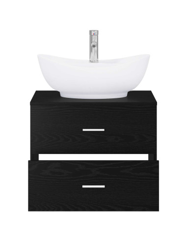 Set di mobili per il bagno Rovere Nero Legno ingegnerizzato