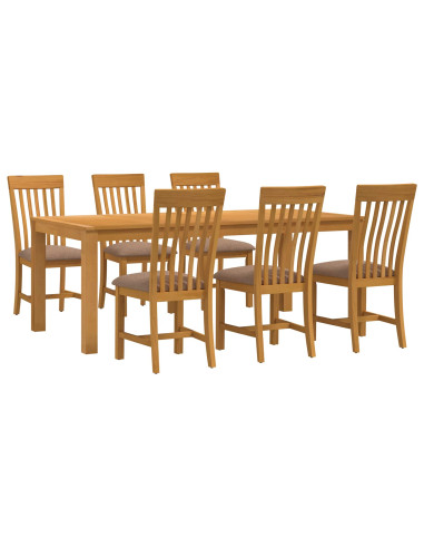 Set da pranzo 7 pz Grigio Legno di Quercia Massello