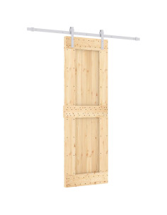 Porta scorrevole Naturale e Bianco 70 x 210 cm 2