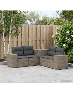 Set di divani 5 pz Grigio e Grigio Scuro