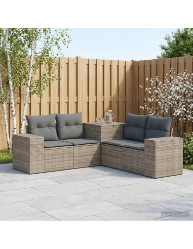 Set di divani 5 pz Grigio e Grigio Scuro