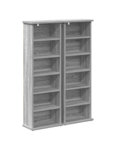 Mobile per CD 2 pz Sonoma grigio 60 x 17 x 92 cm