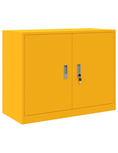 Armadio 2 pz Giallo Senape 90 x 40 x 175 cm Acciaio Bloccabile