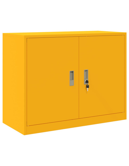 Armadio 2 pz Giallo Senape 90 x 40 x 175 cm Acciaio Bloccabile