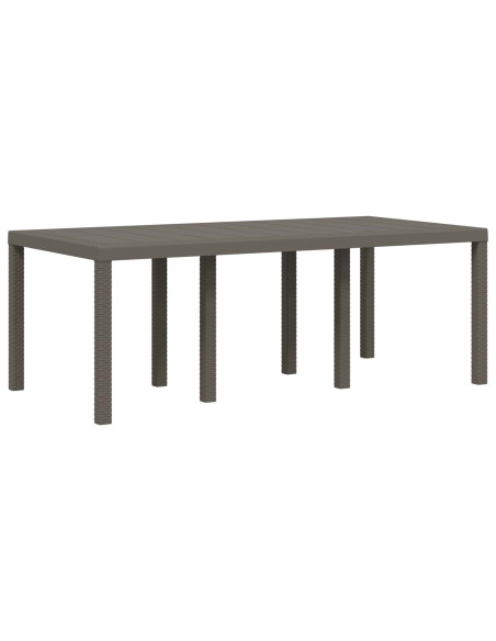 Set da Pranzo per Giardino 9 pz Grigio chiaro e Tortora PP