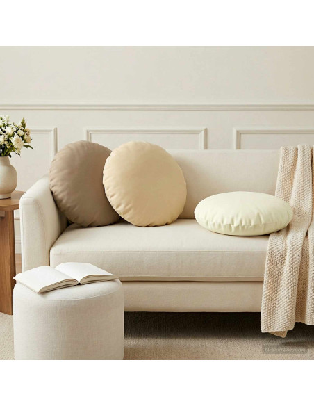Federa 6 pcs HEERLEN Beige Ø 50 cm Poliestere