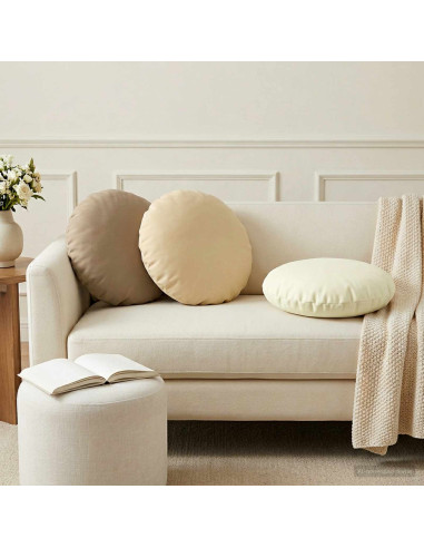 Federa 6 pcs HEERLEN Beige Ø 50 cm Poliestere