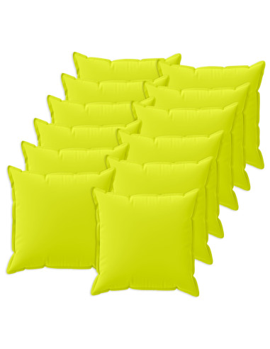 Federa 12 pz HOUTEN Verde brillante. 50 x 50 cm Poliestere