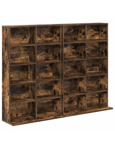 Mobile per CD 2 pz Rovere Fumo 65 x 23,5 x 97,5 cm 2