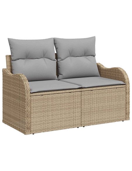 Set di divani 7 pz Beige e Grigio Chiaro