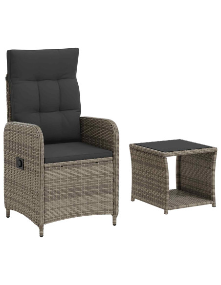 Set Lounge da Giardino 2 pz Grigio e Grigio Scuro