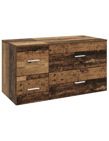 Set di mobili per il bagno 2 pz Legno antico