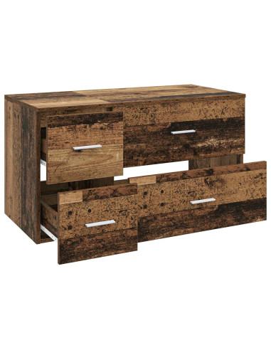 Set di mobili per il bagno 2 pz Legno antico