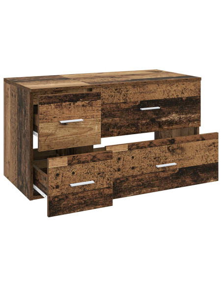 Set di mobili per il bagno 2 pz Legno antico