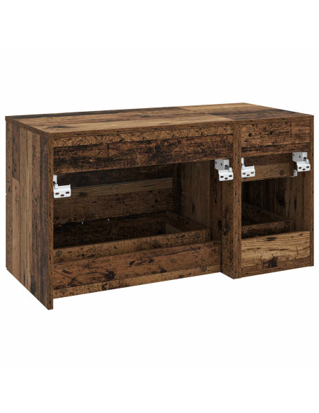 Set di mobili per il bagno 2 pz Legno antico