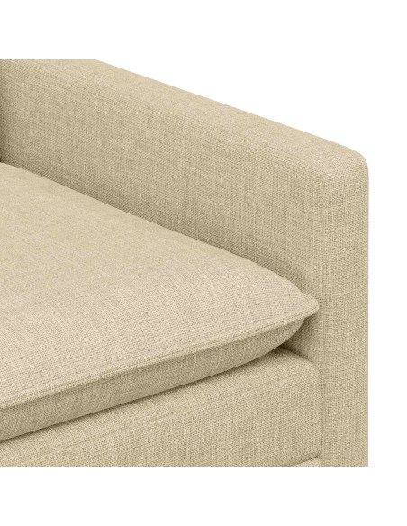 Set di divani 2 pz Crema Tessuto