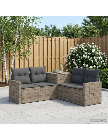 Set di divani 5 pz Grigio e Grigio Scuro