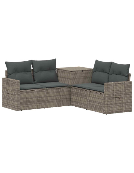 Set di divani 5 pz Grigio e Grigio Scuro