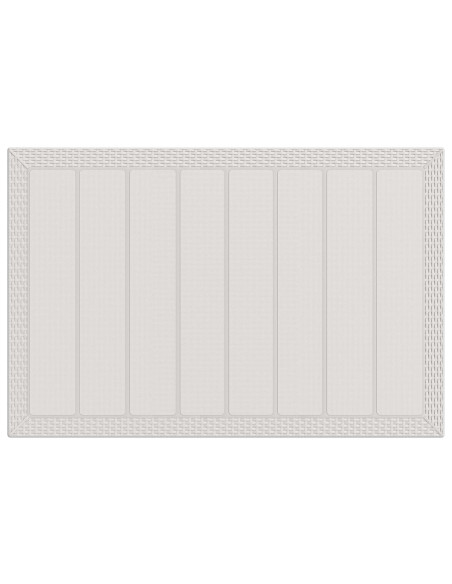 Set da Pranzo per Giardino 5 pz Bianco e Crema PP