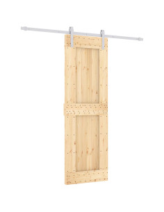 Porta scorrevole Naturale e Bianco 70 x 210 cm 2