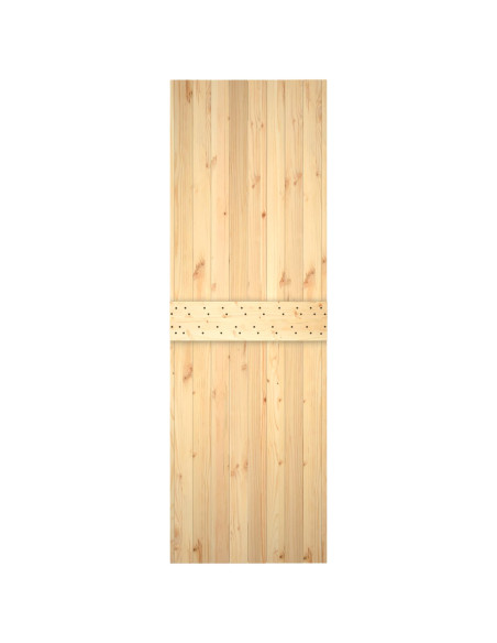 Porta scorrevole Naturale e Bianco 70 x 210 cm