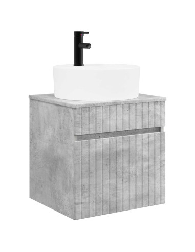 Set di Armadi da Bagno 3 pz Grigio Cemento 49 x 44,5 x 65 cm