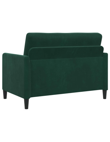Set di Divani con Storage 2 pz Verde Scuro Poliestere