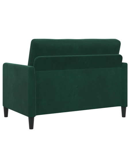 Set di Divani con Storage 2 pz Verde Scuro Poliestere