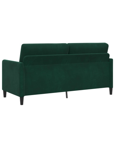 Set di Divani con Storage 2 pz Verde Scuro Poliestere