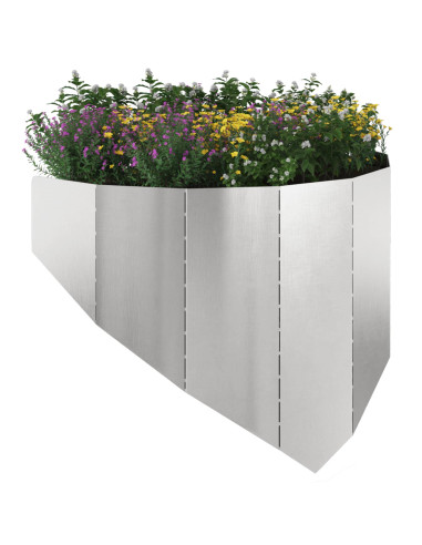 Bordura per Prato 100 x 45 cm Acciaio Argento