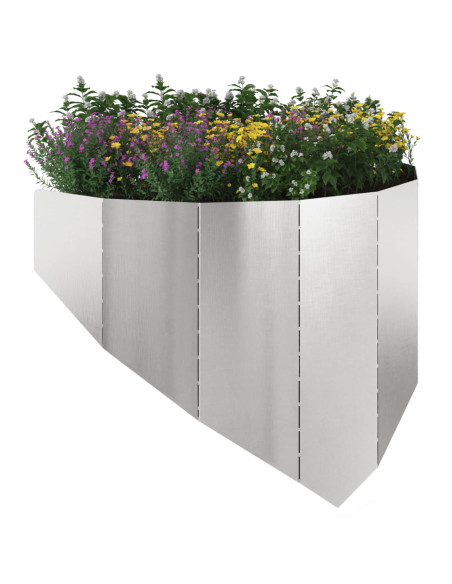 Bordura per Prato 100 x 45 cm Acciaio Argento