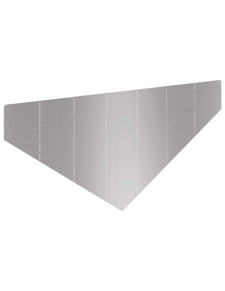 Bordura per Prato 100 x 45 cm Acciaio Argento