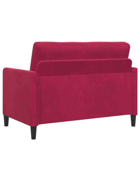 Set di Divani con Storage 2 pz Rosso Vino Poliestere