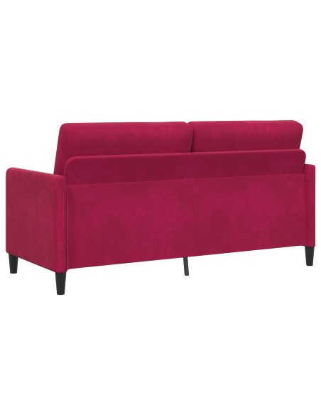 Set di Divani con Storage 2 pz Rosso Vino Poliestere
