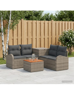 Set di divani 6 pz Grigio e Grigio Scuro
