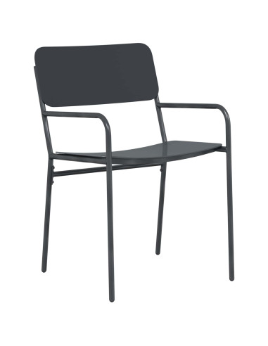 Set da pranzo 5 pz Antracite Acciaio