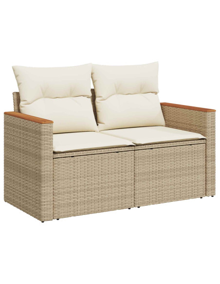 Set di divani 5 pz Beige e Bianco Crema