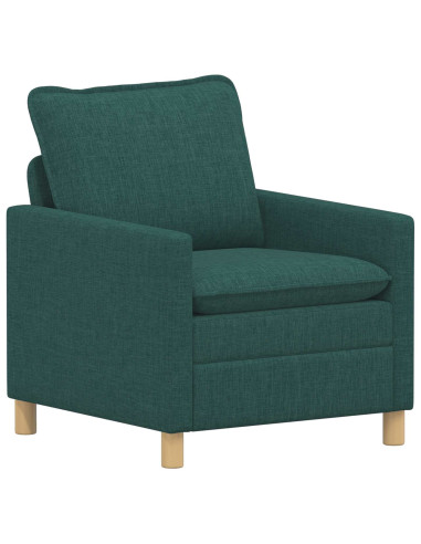 Set di divani 2 pz Verde Scuro Tessuto