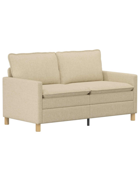 Set di divani 2 pz Crema Tessuto