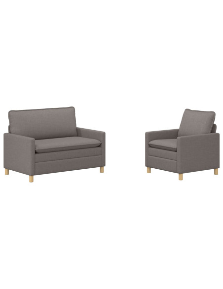 Set di divani 2 pz Tortora Tessuto
