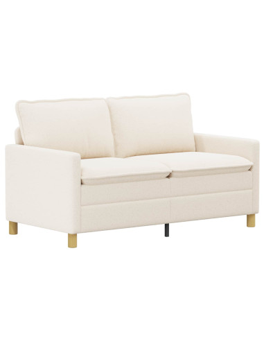 Set di divani 2 pz Crema Tessuto