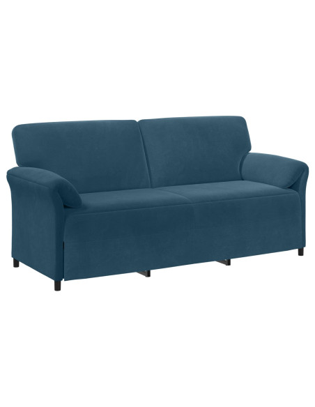 Set di divani 2 pz Blu Velluto