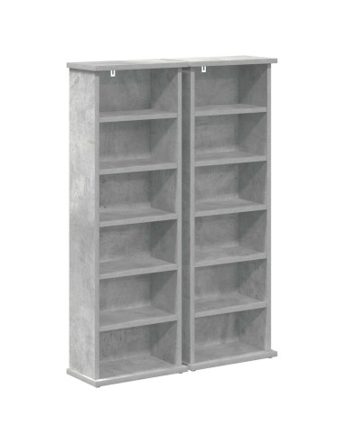 Mobile per CD 2 pz Grigio Cemento 60 x 17 x 92 cm