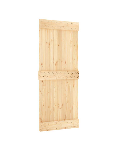 Porta scorrevole Naturale e Bianco 85 x 210 cm