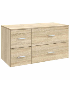 Set di mobili per il bagno 2 pz Rovere Sonoma 2