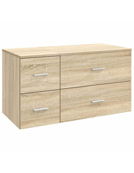 Set di mobili per il bagno 2 pz Rovere Sonoma