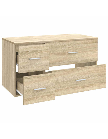 Set di mobili per il bagno 2 pz Rovere Sonoma